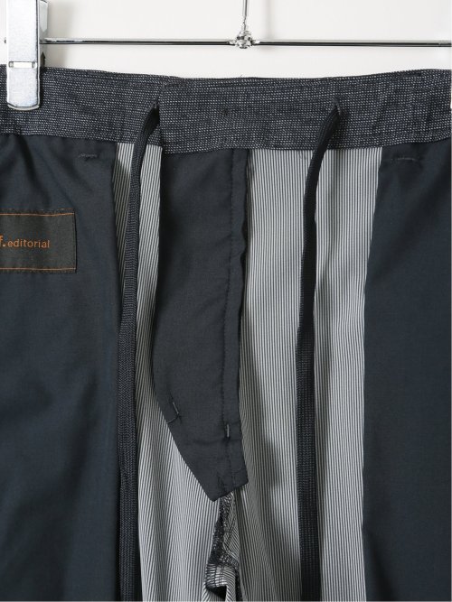 接触冷感 ストレッチ ウォッシャブル プリント スリムフィット ノータック パンツ(セットアップ可能)