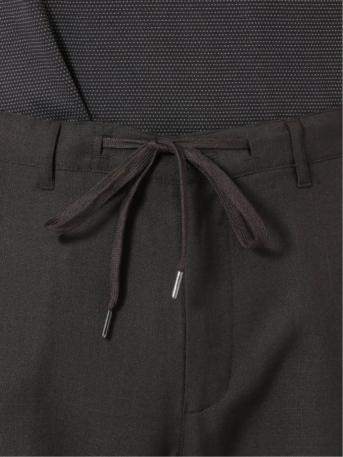 ウォッシャブル 麻調 メッシュ スリムフィット ノータック パンツ(セットアップ可能)