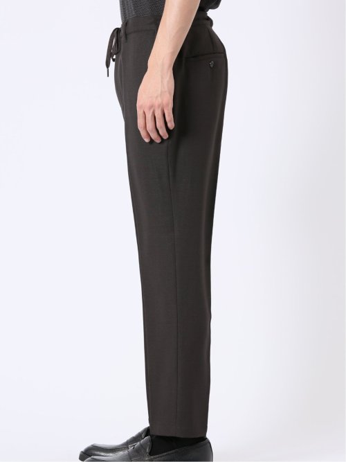 ウォッシャブル 麻調 メッシュ スリムフィット ノータック パンツ(セットアップ可能)