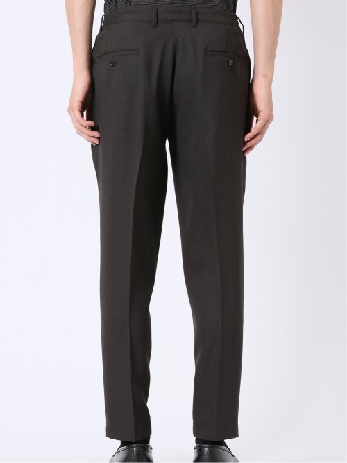 ウォッシャブル 麻調 メッシュ スリムフィット ノータック パンツ(セットアップ可能)