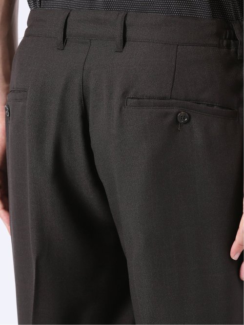 ウォッシャブル 麻調 メッシュ スリムフィット ノータック パンツ(セットアップ可能)