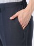 スラックス メンズ ビジネス パンツ ストレッチ ウォッシャブル 麻調 メッシュ スリム ノータック 裾上げ済み セットアップ可能