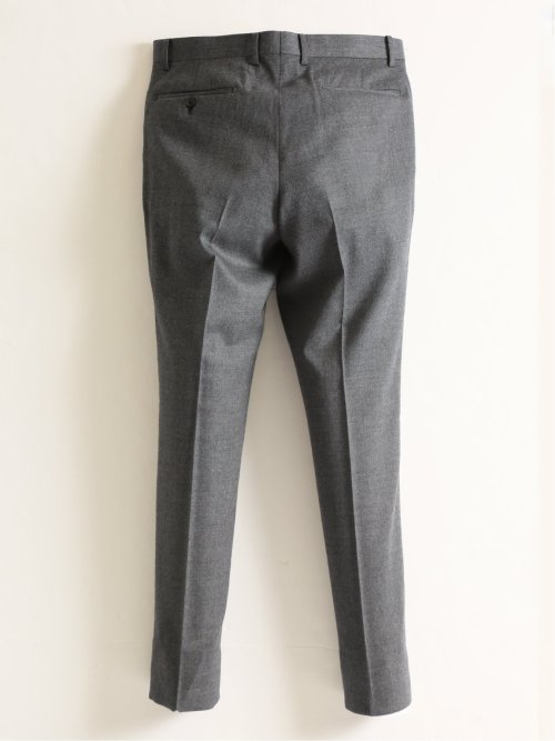 ウール混 スリムフィット ノータックスラックス ライトグレー(セットアップ可能)