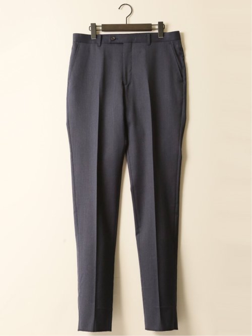 ウール100% レギュラーフィット ノータックスラックス 杢青