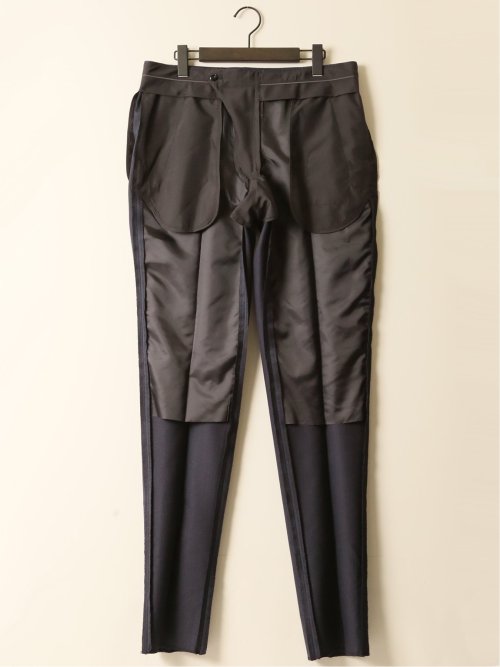 ウール100% レギュラーフィット ノータックスラックス 杢青