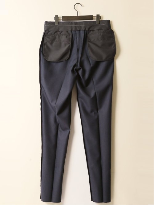 ウール100% レギュラーフィット ノータックスラックス 杢青