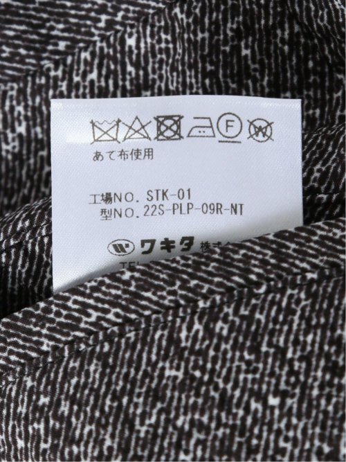 軽量 スリムフィット ノータックパンツ プリント黒(セットアップ可能)