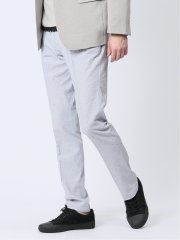 軽量 スリムフィット ノータックパンツ プリントライトグレー(セットアップ可能)