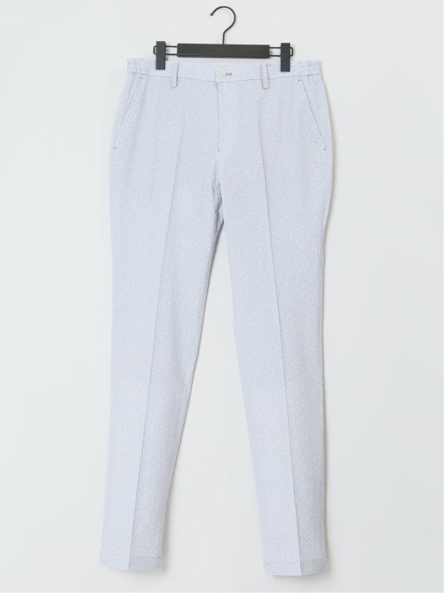 軽量 スリムフィット ノータックパンツ プリントライトグレー(セットアップ可能)