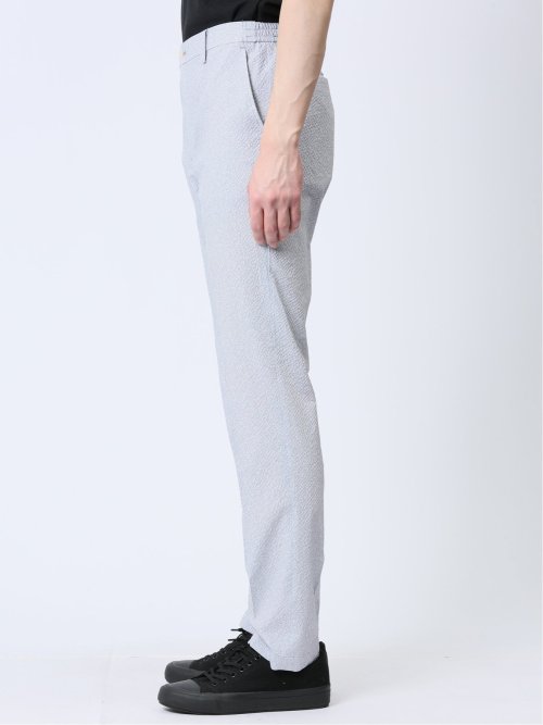 軽量 スリムフィット ノータックパンツ プリントライトグレー(セットアップ可能)