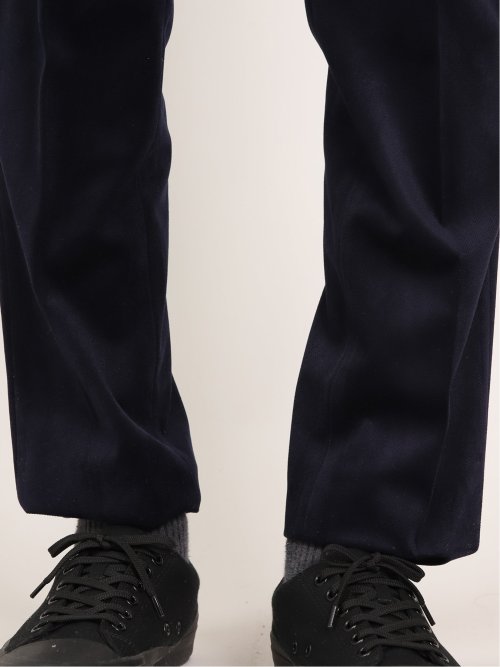 リッチベロア スリムパンツ 紺(セットアップ可能)