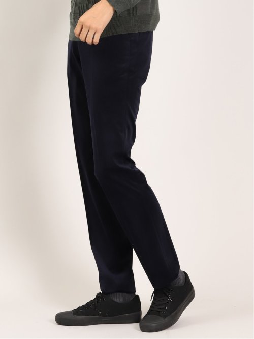 リッチベロア スリムパンツ 紺(セットアップ可能)