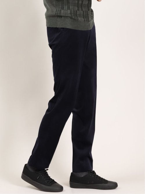 リッチベロア スリムパンツ 紺(セットアップ可能)