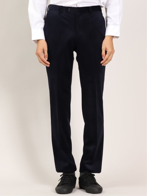 リッチベロア スリムパンツ 紺(セットアップ可能)