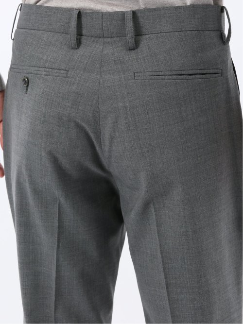 ストレッチウォッシャブル ウール混 スリムフィット ノータックスラックス(セットアップ可能)