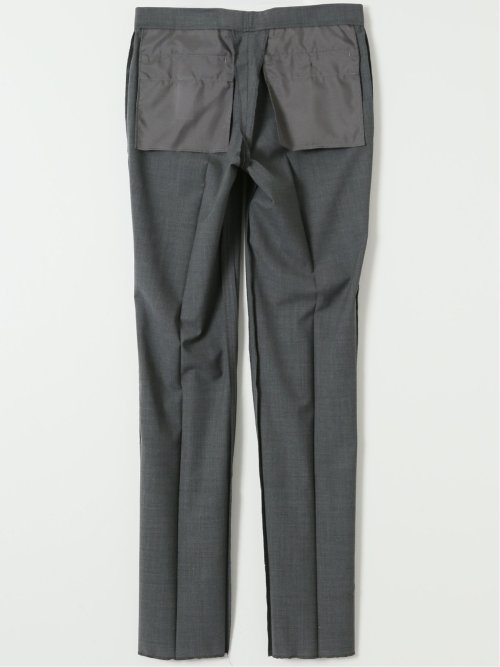 ストレッチウォッシャブル ウール混 スリムフィット ノータックスラックス(セットアップ可能)