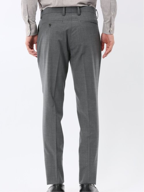 ストレッチウォッシャブル ウール混 スリムフィット ノータックスラックス(セットアップ可能)