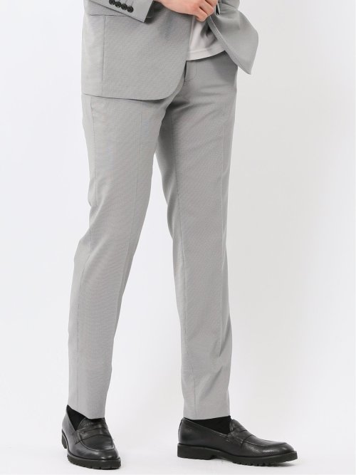 アバントドライ スリムフィット ノータック パンツ 千鳥(セットアップ可能)