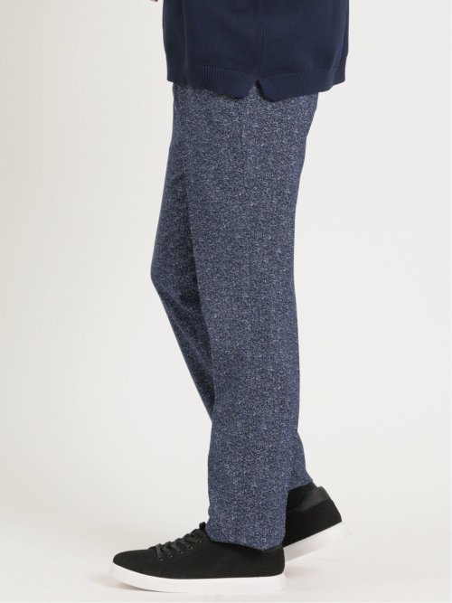 デニム調ヘリンボン ノータックパンツ(セットアップ可能)