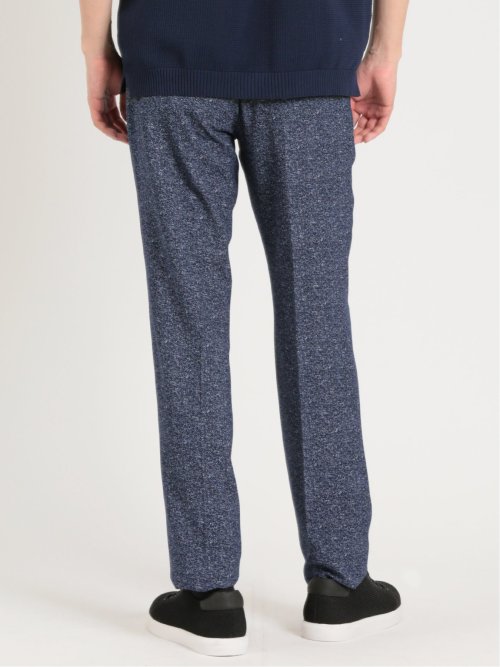 デニム調ヘリンボン ノータックパンツ(セットアップ可能)