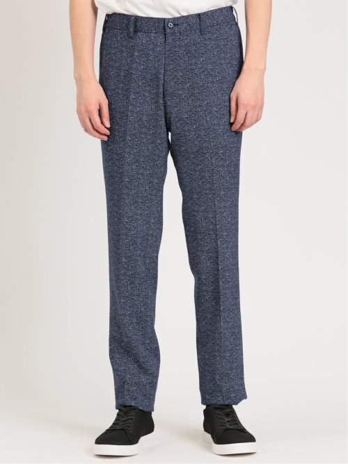 デニム調ヘリンボン ノータックパンツ(セットアップ可能)