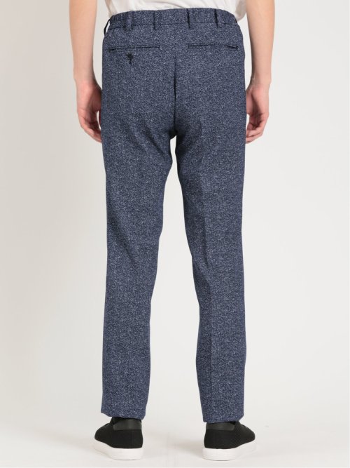 デニム調ヘリンボン ノータックパンツ(セットアップ可能)