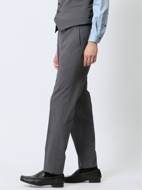 スリムフィット ストレッチパンツ ブラック グレー スマートシルエットの超軽量ストレッチパンツ/スリムフィット