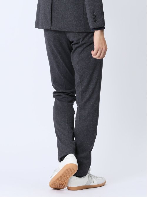 ストレッチジャージ スリムフィット ノータックパンツ グレー(セットアップ可能)