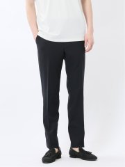軽量メッシュ スリムフィット ノータックパンツ 紺(セットアップ可能)