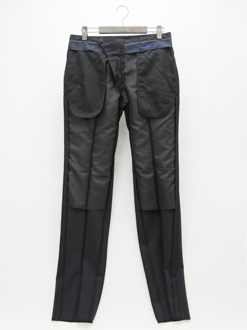 ストレッチウォッシャブル スリムフィット ノータックスラックス 無地グレー(セットアップ可能)