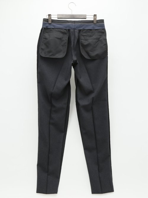 ストレッチウォッシャブル スリムフィット ノータックスラックス 無地グレー(セットアップ可能)