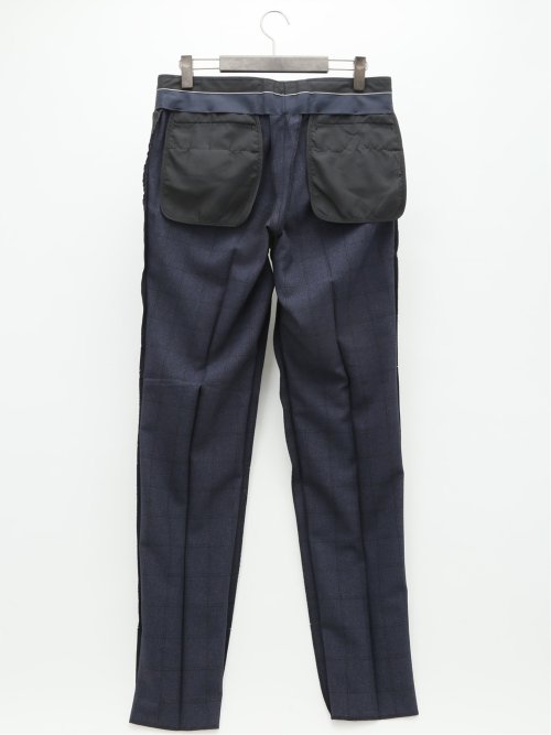 タカキュー（TAKA−Q）/ストレッチウォッシャブル スリムフィット ノータックスラックス チェック青(セットアップ可能) ストレッチウォッシャブル スリムフィット ノータックスラックス