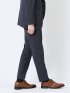 軽量 スリムフィット ノータックパンツ 千鳥紺