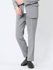 軽量 スリムフィット ノータックパンツ 千鳥シロ×クロ