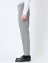 軽量 スリムフィット ノータックパンツ 千鳥シロ×クロ