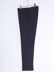 ストレッチウォッシャブル ウール混 レギュラーフィット ノータックスラックス 紺(セットアップ可能)