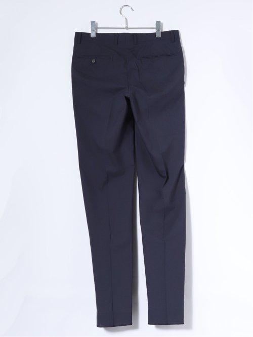 ストレッチウォッシャブル ウール混 レギュラーフィット ツータックスラックス 紺(セットアップ可能)