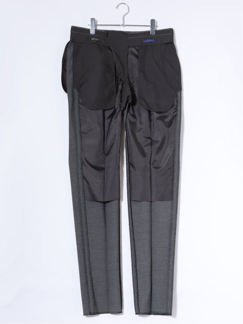 ストレッチウォッシャブル ウール混 レギュラーフィット ツータックスラックス グレー(セットアップ可能)