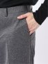 スラックス メンズ ビジネス セットアップ可能 ストレッチ ウォッシャブル レギュラー ノータック テーパード メランジ ジャージ グレー