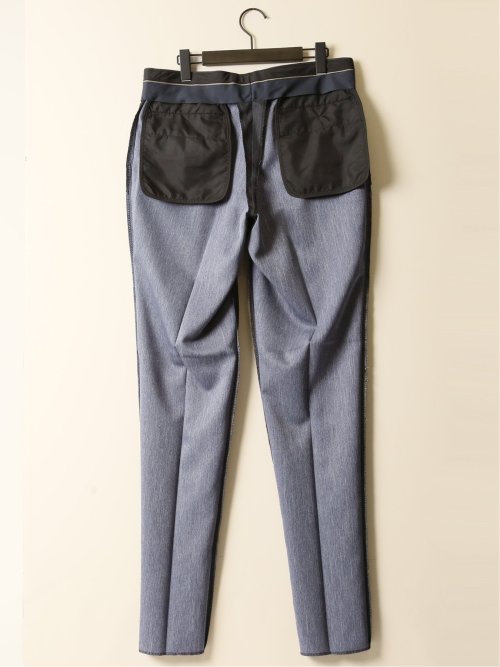 クリアエフェクト レギュラーフィット ノータックパンツ デニムライク(セットアップ可能)