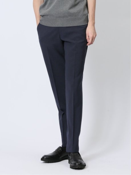 軽量メッシュ スリムフィット ノータックパンツ 千鳥(セットアップ可能)
