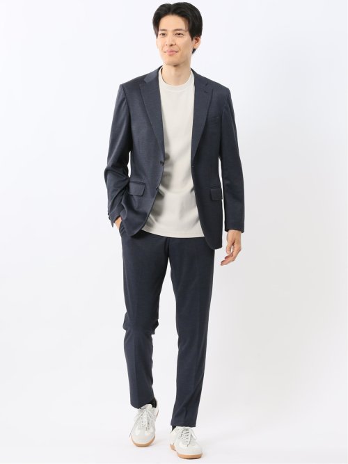 ストレッチウォッシャブル ニットプリント ノータックスラックス(セットアップ可能)