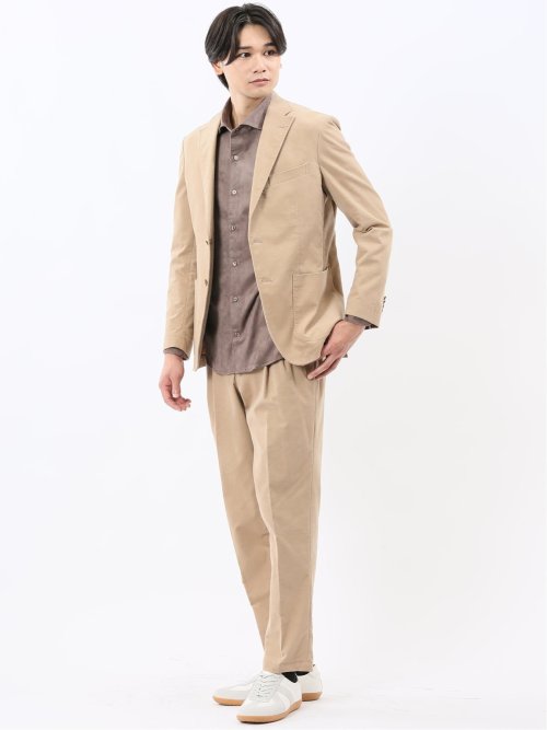 ストレッチ別珍 ツータックスラックス(セットアップ可能)