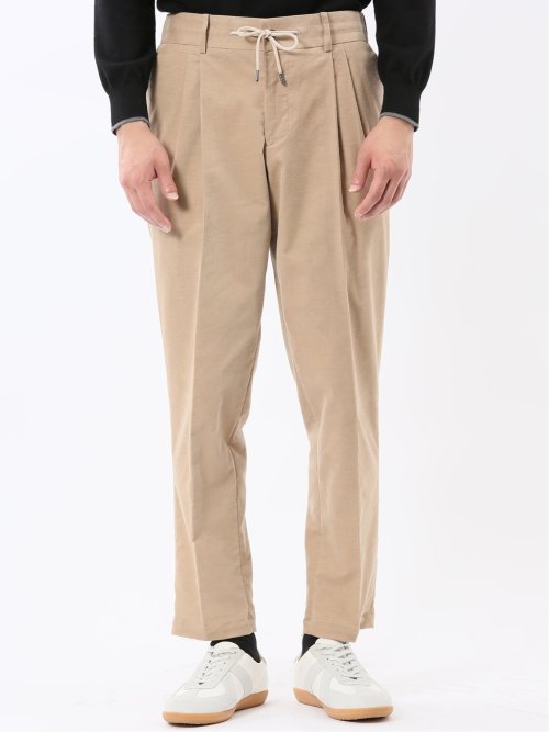 ストレッチ別珍 ツータックスラックス(セットアップ可能)