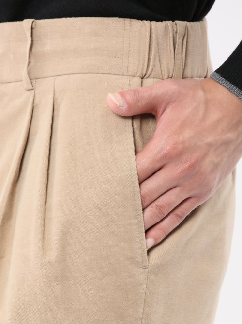 ストレッチ別珍 ツータックスラックス(セットアップ可能)