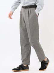 ウール混サッカー ツータックスラックス(セットアップ可能)