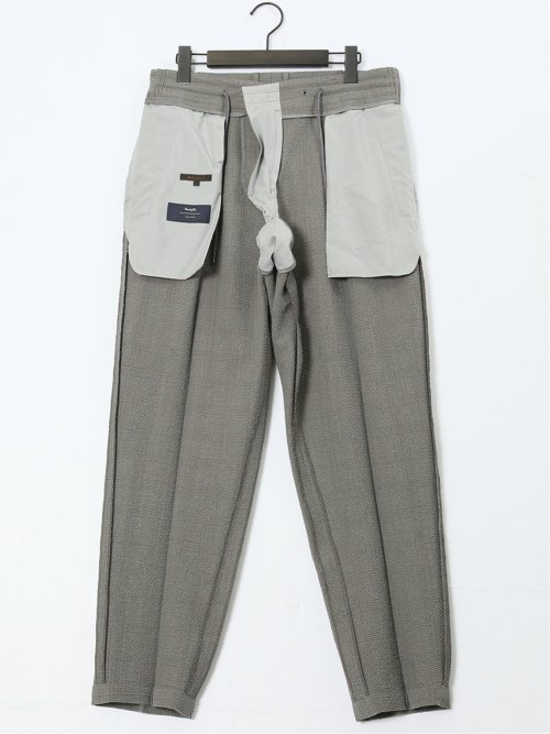 ウール混サッカー ツータックスラックス(セットアップ可能)