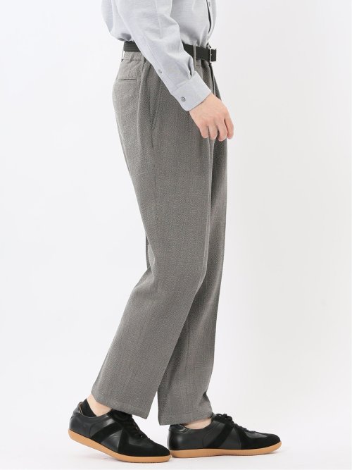 ウール混サッカー ツータックスラックス(セットアップ可能)