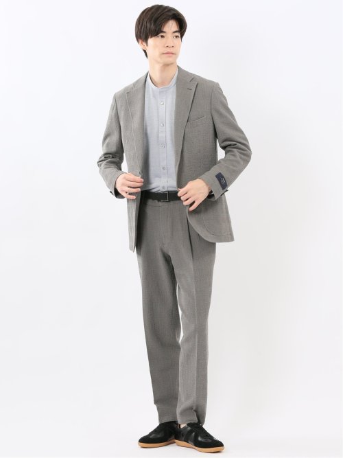 ウール混サッカー ツータックスラックス(セットアップ可能)