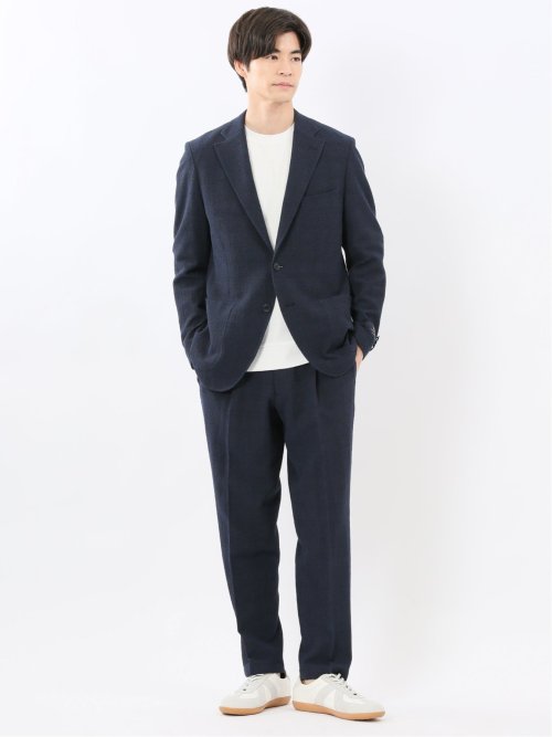 ウール混サッカー ツータックスラックス(セットアップ可能)